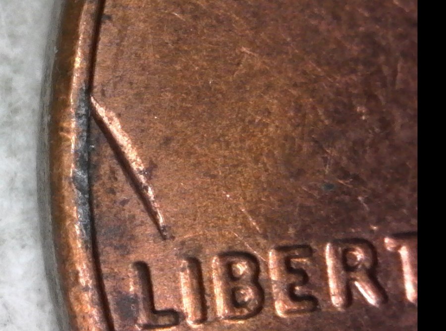 2012-P-Lincoln-Shield-Cent-Struck-Through-Big-Shaved-Off-Rim-Burr-Found-CRH